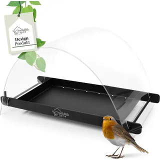 Wildlife HOME Vogelfutterspender I Wetterbeständige Design Bodenfutterstation für Wildvögel I Futterspender für Vögel wie Rotkehlchen, Amsel, ...