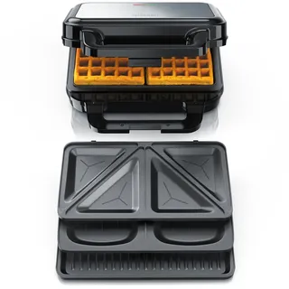 Arendo Sandwichmaker 3-in-1, 900 W, Cool Touch, Antihaft, BPA frei