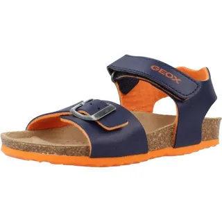 GEOX Jungen J Ghita Boy Sandal, Navy/ORANGE, 28 EU