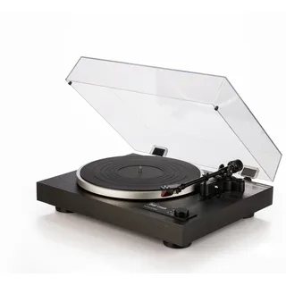 Dual CS 418 HiFi-Plattenspieler, Riemenantrieb, Manueller Vinyl-Plattenspieler mit integriertem Phono-Vorverstrker, DREI Geschwindigkeiten, Abstastsystem Ortofon 2M Red, Schwarz