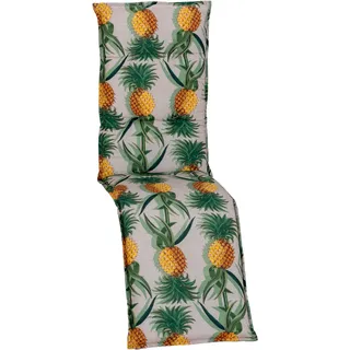 Relaxsesselauflage ca. 170x46 cm Beige Ananas
