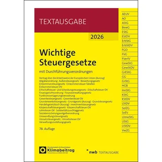 Nwb Verlag Wichtige Steuergesetze: