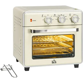 Homcom Minibackofen, Creme, Metall, 37.7x34.5x36 cm, backofengeeignet, Kochen, Töpfe, Diverse Spezialtöpfe