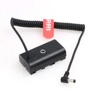 DRRI NP-F970 NP-F960 NP-F770/F750/F550 Dummy Battery DC Coupler Spring Cable for PortKeys LH5H Monitor Atomos Shinobi Monitor YN300 II YN-600 W260 CN-160 CN-1266