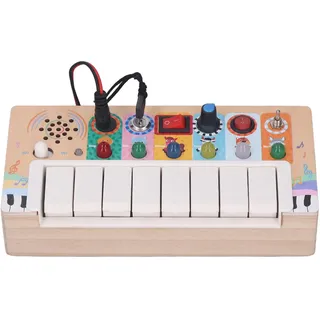 Baby Busy Board Montessori Spielzeug LED Light Up Spielzeug Holz Elektronischer Schalter Spielzeug Board Travel Activity für 1-6 Jahre alte Kinder