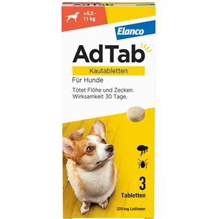 Elanco  AdTab Kautabletten für Hunde 225 mg >5,5-11 kg