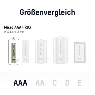 Ansmann Telefon Akku AAA 4 Stück, 500mAh 1,2V, DECT