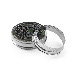 HENDI Ausstechformset, mit Zackenrand, 14er Set, ø120x(H)35mm, Edelstahl