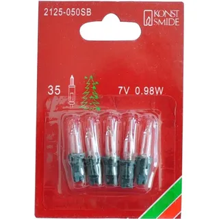 Konstsmide Ersatzbirne Stecksockel 0,98W klar 5er Set