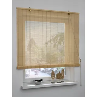 GARDINIA Bambus-Rollo 120 x 160 cm Natur/Beige