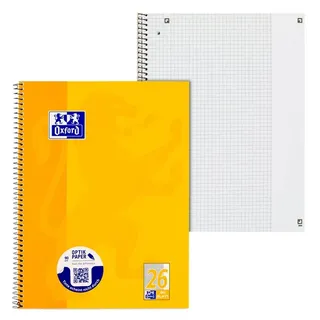 Oxford Collegeblock A4+ 80 Blatt kariert Gelb