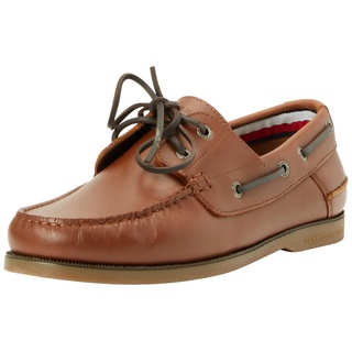 Tommy Hilfiger Herren Boat Schuh TH Boat Shoe Core Leather aus Leder, Braun (Winter Cognac), 44