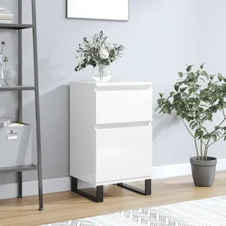 CKioict Aufbewahrungsschrank Mehrzweckschrank Schlafzimmer möbel Sideboard Hochglanz-Weiß 40x35x70 cm HolzwerkstoffFür Flur Schlafzimmer Wohnzimmer