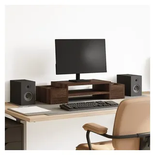 vidaXL Monitorständer mit Stauraum 70x27x15 cm Braun