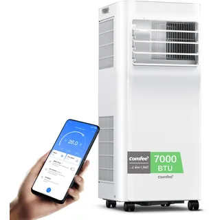 Comfee Mobiles Klimagerät Breezy Cool Pro 2.0,7000 BTU 2,0kW, Kühlen&Ventilieren&Entfeuchten,APP-Steuerung,Raumgröße bis 68m3(25m2),Mobile Klimaanlage mit Abluftschlauch,