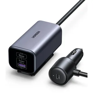 UGREEN 150W Zigarettenanzünder USB C GaN, PD3.1 Auto ladegerät USB C 4 in 1 kompaktes Zigarettenanzünder Verteiler,USB zigarettenanzünder Adapter kfz ladegerät für iPhone 17 MacBook Galaxy GPS usw
