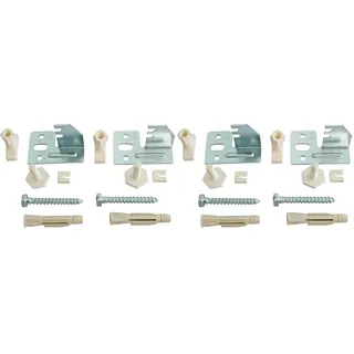SOMATHERM FOR YOU, 601520303, Set von 2 verstellbaren Befestigungen für Stahlheizkörper mit Bügelplatte - Bestehend aus 2 Konsolen, 2 Schrauben (8x60), 2 Dübeln (10x60), 2 Lärmschutzsystemen