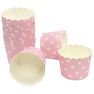 Frau WUNDERVoll® Muffin Backformen, klein Durchmesser 5 cm, rosa mit we