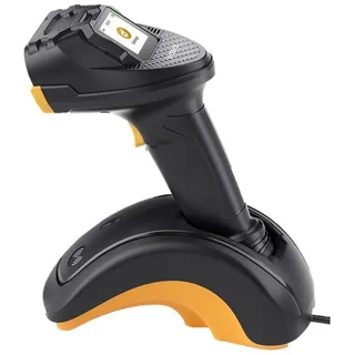 Inateck Barcode Scanner Bluetooth, 2D 1D Wireless Handheld Scanner, QR Code Scanner, mit Touchscreen und Smart Base, CMOS CCD Dual Module, Größere Reichweite, Unterstützt App SDK, P8