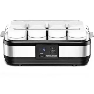 Rommelsbacher Joghurtbereiter JG 40, 40 Watt, für 8 Portionsgläser à 150 ml, schwarz