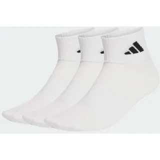 adidas Thin&Light Sportswear Knöchelsocken 3er Pack Weiß/Schwarz 40-42