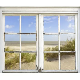 Queence Wandsticker QUEENCE "Dünen", beige (natur), B:40cm H:60cm T:0,1cm, Wandtattoos, Wandsticker, Wandbild, selbstklebend, Dünen, Sand, 3D