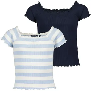 blue seven Teenager Mädchen Carmen T-Shirts Repeat MARKETPLACE - 2er Pack M01 hl BLAU+DK blau 164 - 164-170