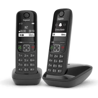 Gigaset AS690 DUO BLACK (L36852-H2816-D201), Telefon, Schwarz