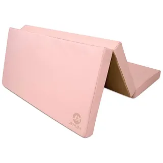 jeflex gmbh Jeflex Turnmatte 150 x 100 x 8 cm Weichbodenmatte klappbar rosa|beige