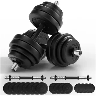 Physionics Hantel-Set Kurzhantel Set 30kg Hanteln Hantelscheiben Hantelset Krafttraining