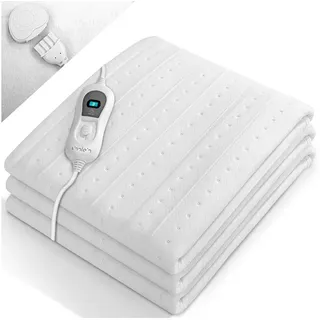 Wärmeunterbett mit Abschaltautomatik 150 x 80 cm Weiß