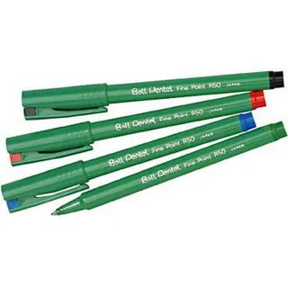 Pentel Ball R50 Tintenroller grün 0,4 mm, Schreibfarbe: farbsortiert, 12 St.