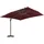 mit Aluminium-Mast 400 x 300 cm Bordeauxrot