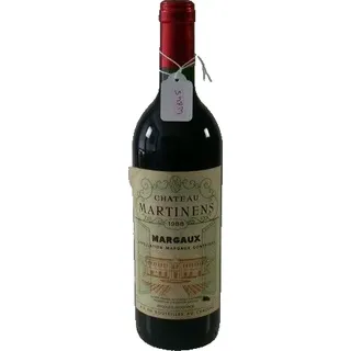 Wein Rotwein Red Wine 1988 Chateau Martinens Margaux Frankreich France 845/26