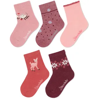 Sterntaler Baby - Mädchen Baby Socken Söckchen 5er-pack, Rosa, 18 - 18