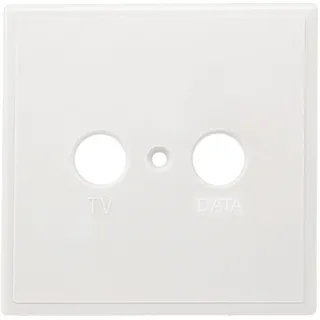axing/skt Axing TZU 2-01 Abdeckung für Steckdose BSD 967 TV/DATA einteilig weiß