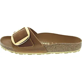 Birkenstock Madrid Big Buckle Nubukleder geölt schmal cognac 42