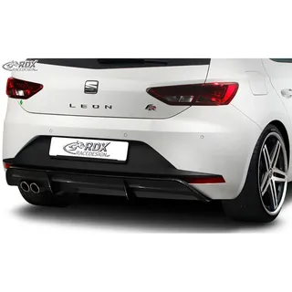 RDX Heckschürzenansatz 'Diffuser' passgenau | kompatibel mit Seat Leon 5F FR SC/5-türer 2013-2017 exkl. ST/Cupra (ABS Schwarz glänzend)