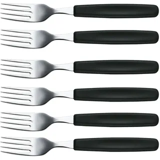 Victorinox Tafelgabeln 6 St. Edelstahl 18/10 Schwarz/Silber glänzend