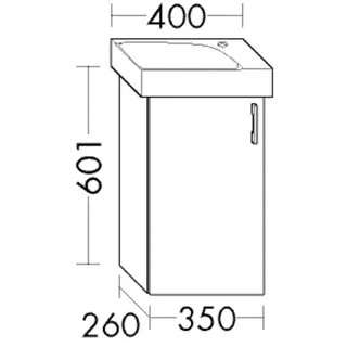 Burgbad Waschtischunterschrank System 30 Preisgruppe 4 Sana 601x350x260 Eiche Natur, WYSS035LF6331 WYSS035LF6331