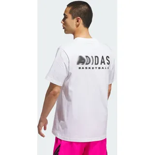 adidas Basketball Graphic T-Shirt - white/black XL
