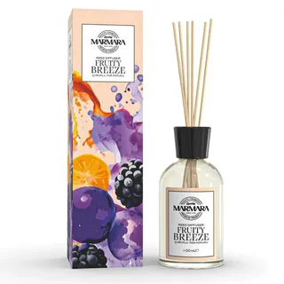MARMARA - FRUITY BREEZE Raumduft mit Stäbchen 100ml | Raum-erfrischer mit Zitrusfrüchte, grüner Apfel Pfirsich, Wassermelone Vanille Duft Aroma | Diffuser mit Stäbchen | Lufterfrischer Wohnung