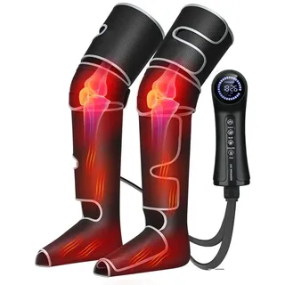 oyajia Massagegerät Beinmassagegerät für bessere Durchblutung mit 3 Modi, 5 Intensitäten, Beinmassagegerät Set zur Förderung der Blutzirkulation und Entspannung, Ideal für müde Beine, fördert die Durchblutung und lindert Schmerzen, 3 Modi, 5 Intensitäten, 2 Heizstufen für personalisierte Massage grau