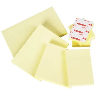KORES Haftnotizen Notes, 75 x 75 mm, 100 Blätter, gelb