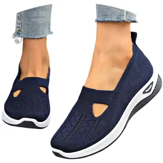 Generisch Orthopädische Schuhe Damen, Walkingschuhe Sommerschuhe Sommer Weite H Damenschuhe Gesundheitsschuhe Breite Füße Leicht Barfußschuhe Barfussschuhe Atmungsaktive Elegant Und Bequem Laufschuhe - 37 EU