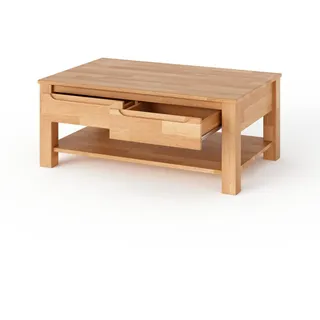Elfo Couchtisch mit Schubkasten Kernbuche geölt 115 x 70 cm