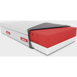 Bett1.de Die bett1.de Boxspring Matratze % 28 cm hoch, ohne Metall-Federn, aus 100% Vollschaum, Härtegrad weich/fester, 90x200