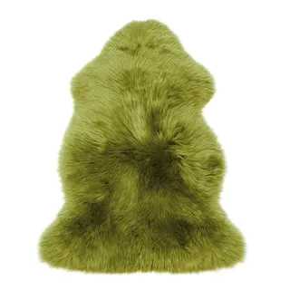 Lammfell moosgrün (L 90 cm) - L 90 cm
