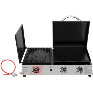 Royal Gourmet Tragbarer Gasgrill 3 in 1