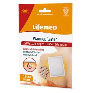 Lifemed Wärmepflaster 9,5 cm x 13 cm weiss